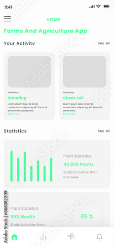 Farm Management, Vegetables, Farming Manager and Smart Agriculture Mobile App UI Kit Template