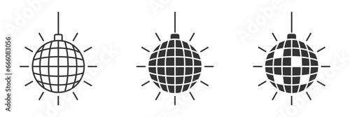 Disco ball icon. Vector illustration