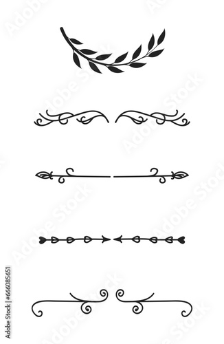 Various decorative text dividers set