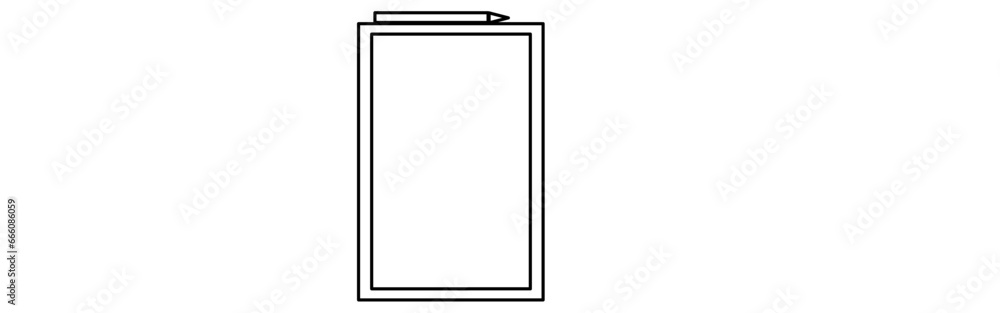 tablet and stylus pen on a white background
