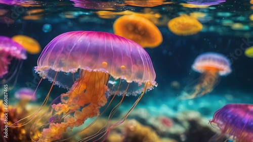 Colorful jelly fish © adidesigner23