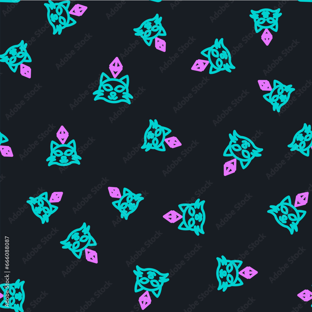 Line NFT Digital crypto art icon isolated seamless pattern on black background. Non fungible token. Vector Line NFT Digital crypto art icon isolated seamless pattern on black background. Non fungible token. Vector