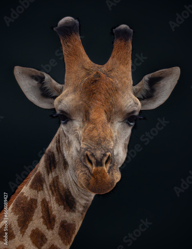 portrait of a sceptical southern giraffe