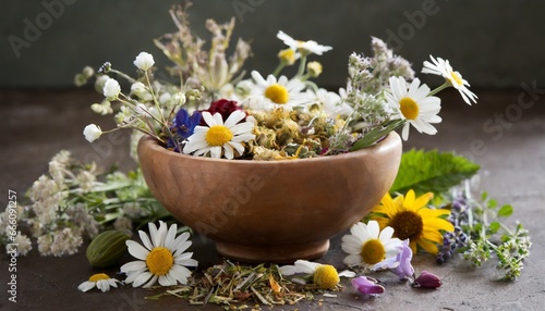 herbal tea with flowers