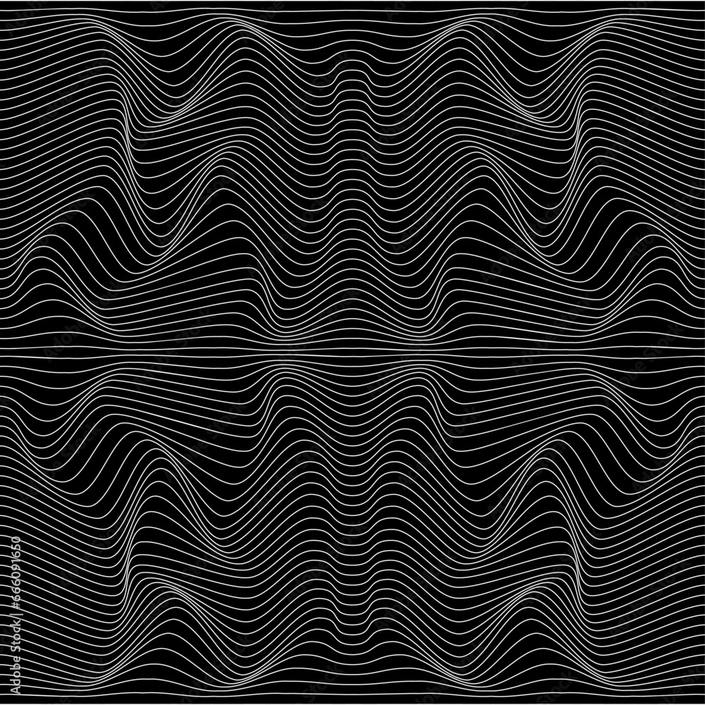 Abstract relief background with optical illusion of distortion. Vector illustration. Abstract relief background with optical illusion of distortion. Vector illustration.