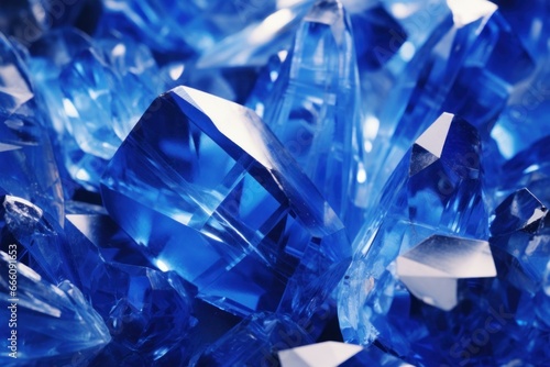 Lustrous Blue crystal stone. Rock gem nature. Generate Ai
