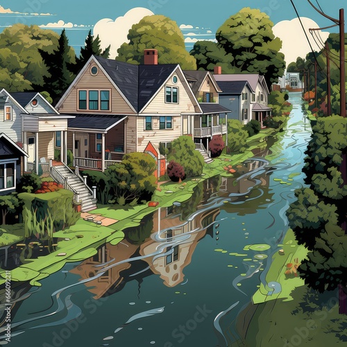 Flooded Neighborhood 