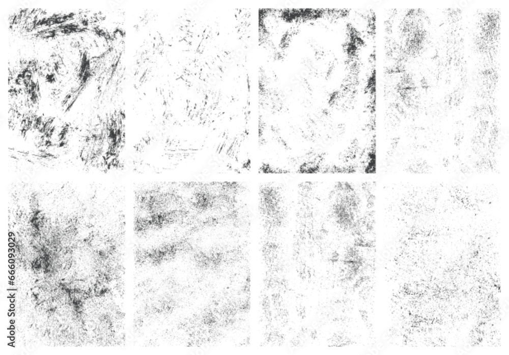 Grunge texture set sticker monochrome - obrazy, fototapety, plakaty 