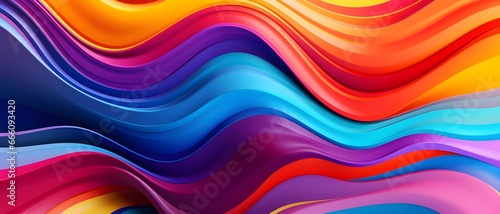 abstract rainbow waves