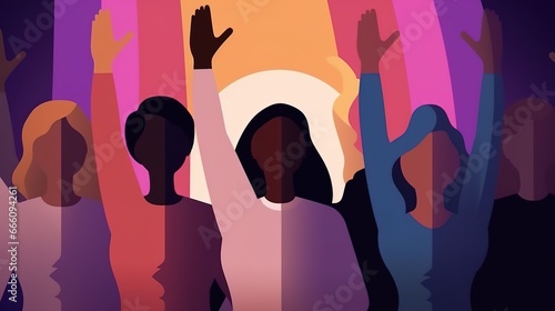 background with people, women empowerment