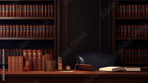 library shelves with books