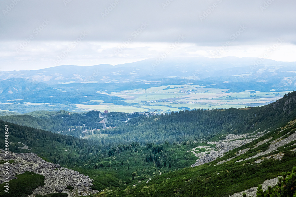 Strbske pleso from Mlynicka valley, High Tatras mountain, Slovakia