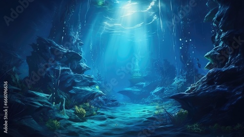 underwater scene with underwater