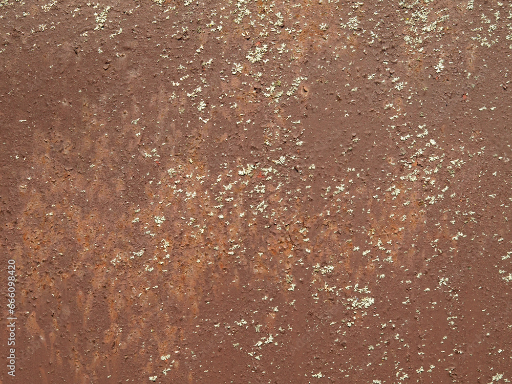 Rusted metallic background, texture. An old red and rusty surface with ...