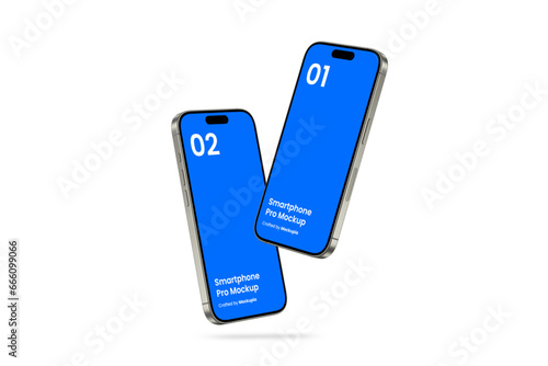 Smartphone Mockup | Fully Editable File, Replaceable Screen, Separated Shadow and Background