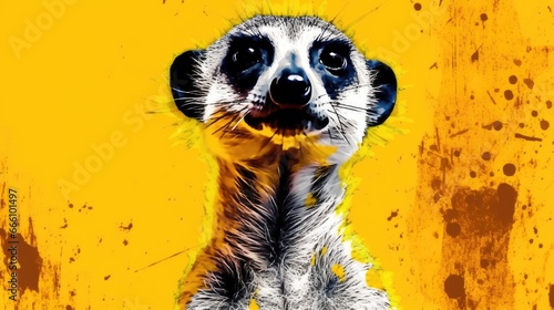 marmot meerkat expressive children illustration painting scrapbook drawn artwork cute cartoon