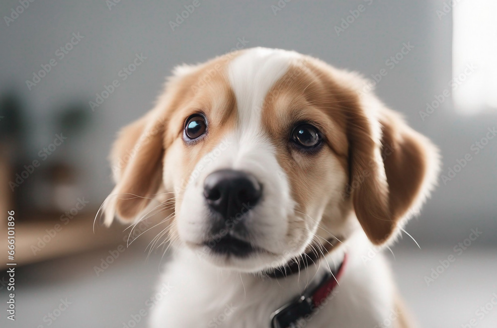Funny puppy dog. Cute happy playful dog or pet close up. Cute, happy, crazy dog Funny puppy dog. Cute happy playful dog or pet close up. Cute, happy, crazy dog