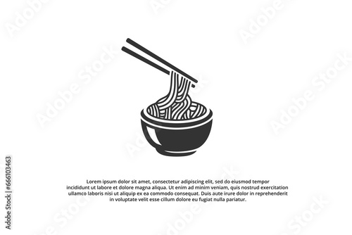 logo plain noodle isolated illustration silhouette