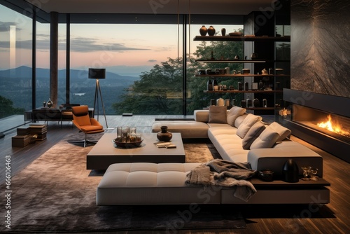 Luxurious Minimalist Spacious Living Room © daisy