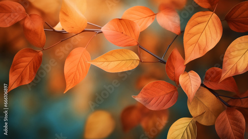 colorful leaves in autumn.	
