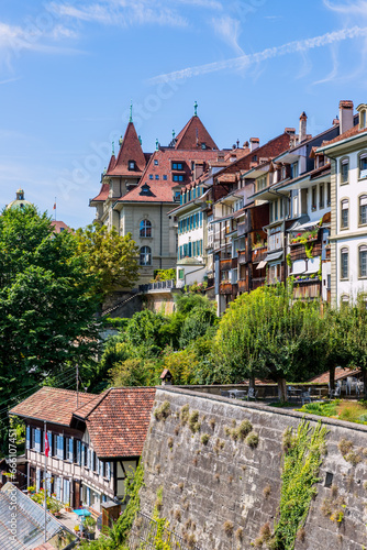 Dans les rues de la vieille ville de Berne capitale de la Suisse