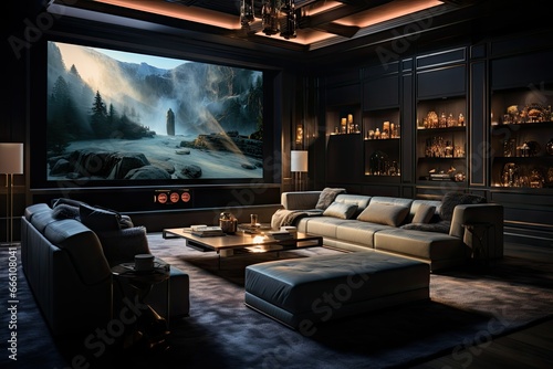 Immersive Experience in High-Tech Home Theater © dasom