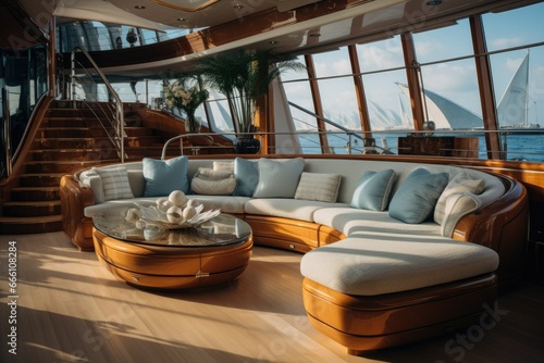 Nautical Elegance in Luxury Yacht Interior
