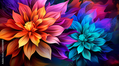 colorful flower background | generative AI