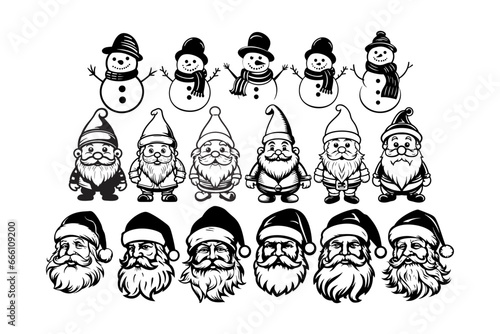 CHRISTMAS Bundle, snowman, santa claus, dwarfs 