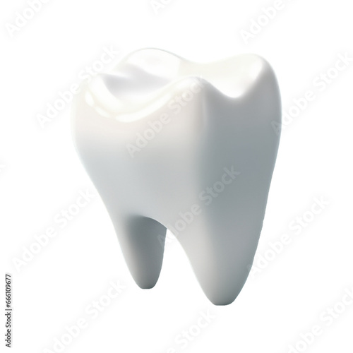Dental model of a tooth, illustration as a concept of dental examination of teeth on transparent Background Generative AI