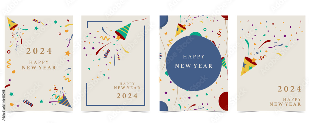 celebrate party background with party popper,glitter..Vector illustration for postcard,banner