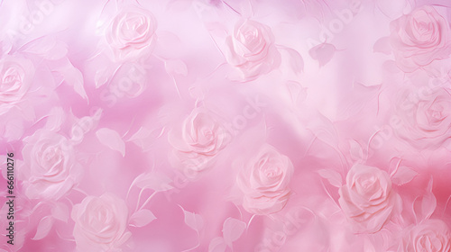 Pink Roses Background Image   generative AI © No34