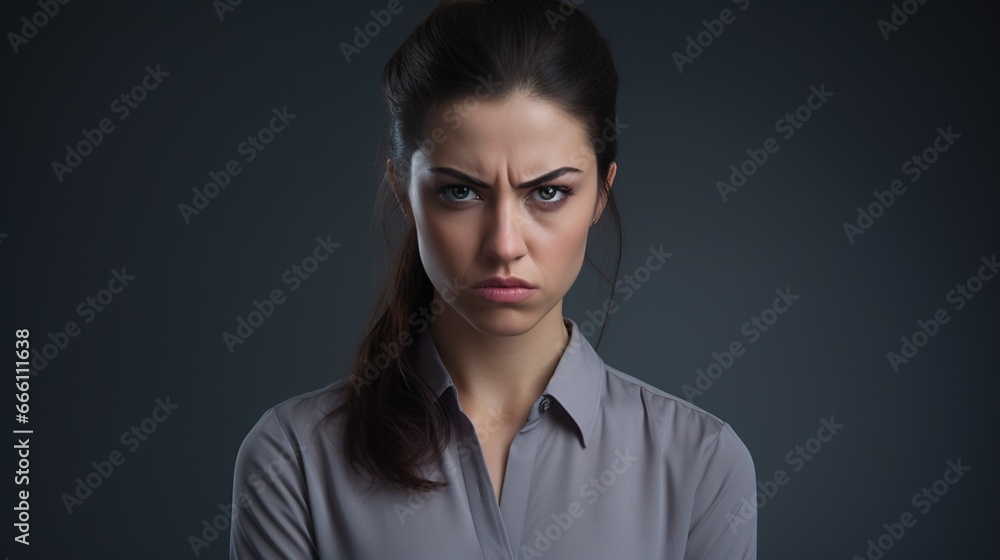 Angry Girl Looking at the Camera Isolated on the Minimalist Background
Angry Girl Looking at the Camera Isolated on the Minimalist Background