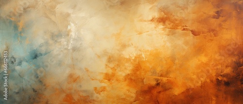 Watercolor old orange color background. The aged orange watercolor backdrop whispers tales of history, painted with a palette of classic charm. © Spacemid