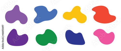 Abstract colorful organic amoeba blob shape. Vector illustration