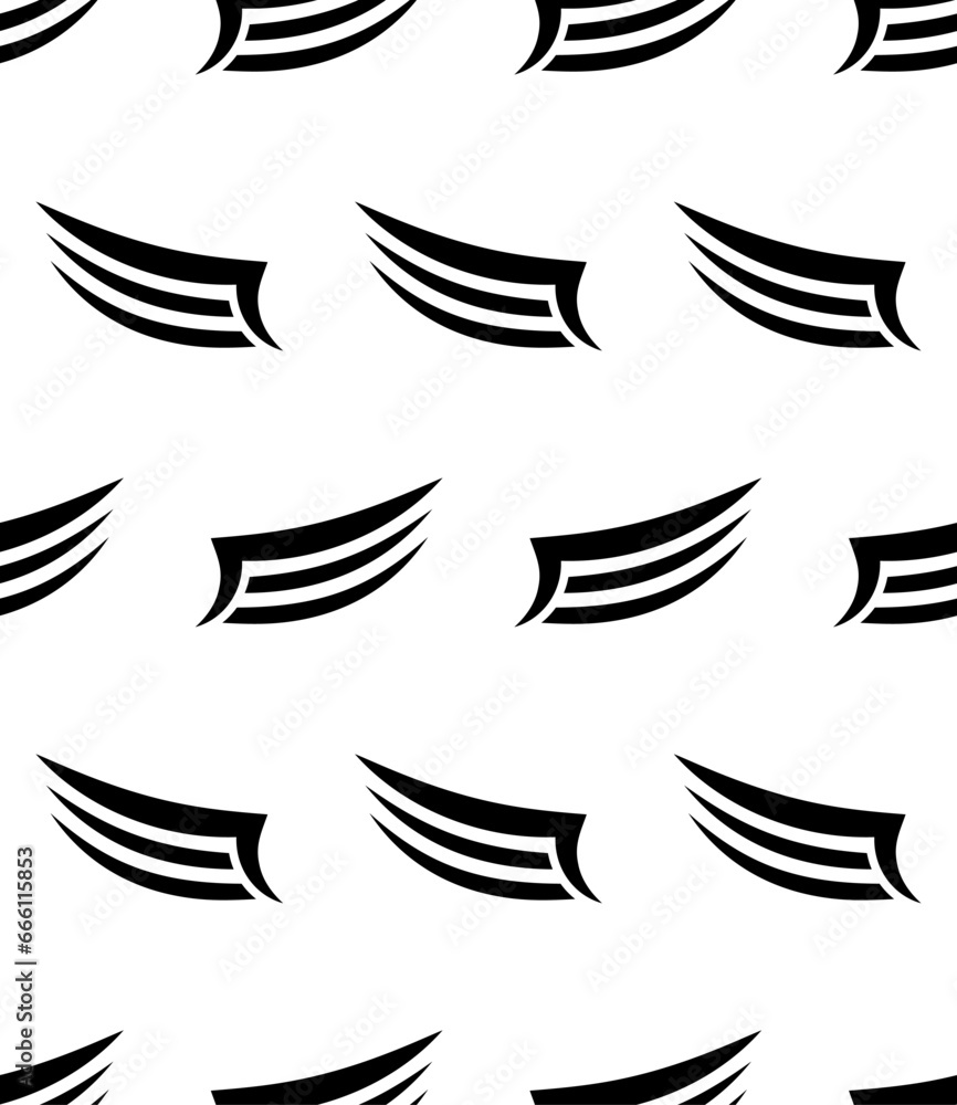 Wing Icon Seamless Pattern, Flying Wing Icon, Bird Wing Icon Wing Icon Seamless Pattern, Flying Wing Icon, Bird Wing Icon