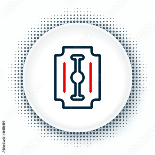 Line Blade razor icon isolated on white background. Colorful outline concept. Vector
