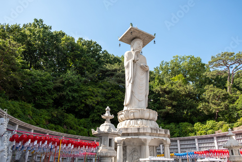 Bongeunsa Buddhist Temple in Gangnam in Seoul South Korea photo