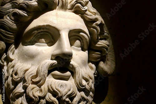 Greek sculpture closeup