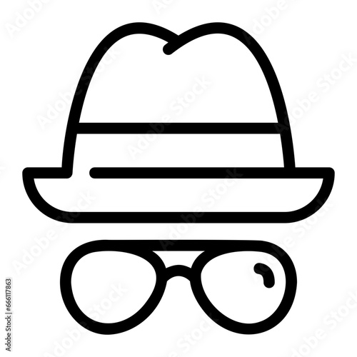 detective line icon