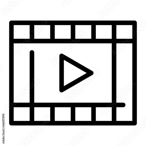 documentary line icon