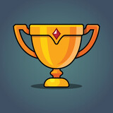 Win Trophy with unique design vector art