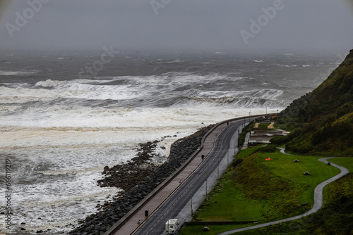 storm over the sea