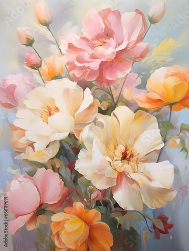 watercolor painting of flowers