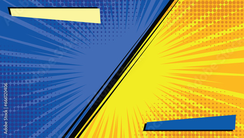 Blank comic cartoon versus fight template background