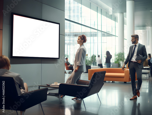 Digital Signage Corporate TV Meeting Room Office New Work Business Space Cafeteria