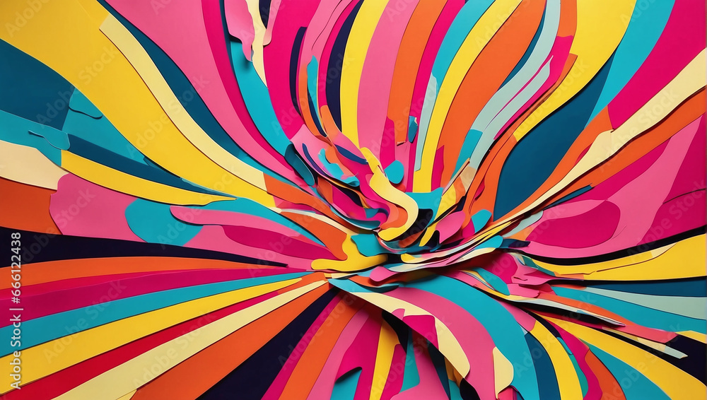 Abstract backdrop with a pop art twist, inspired by the vibrant art movement of the '60s.