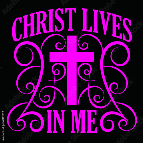 religion Bible verse vector CHRIST LIVES. Created using Generative AI Technology