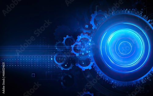 Abstract technology background with gear wheel. Technology concept. illustration for your design.