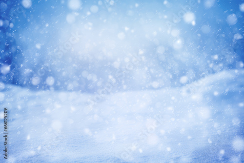 Snow Blizzard. Winter Blue Abstract Background. Ai Generated  © eclypse78
